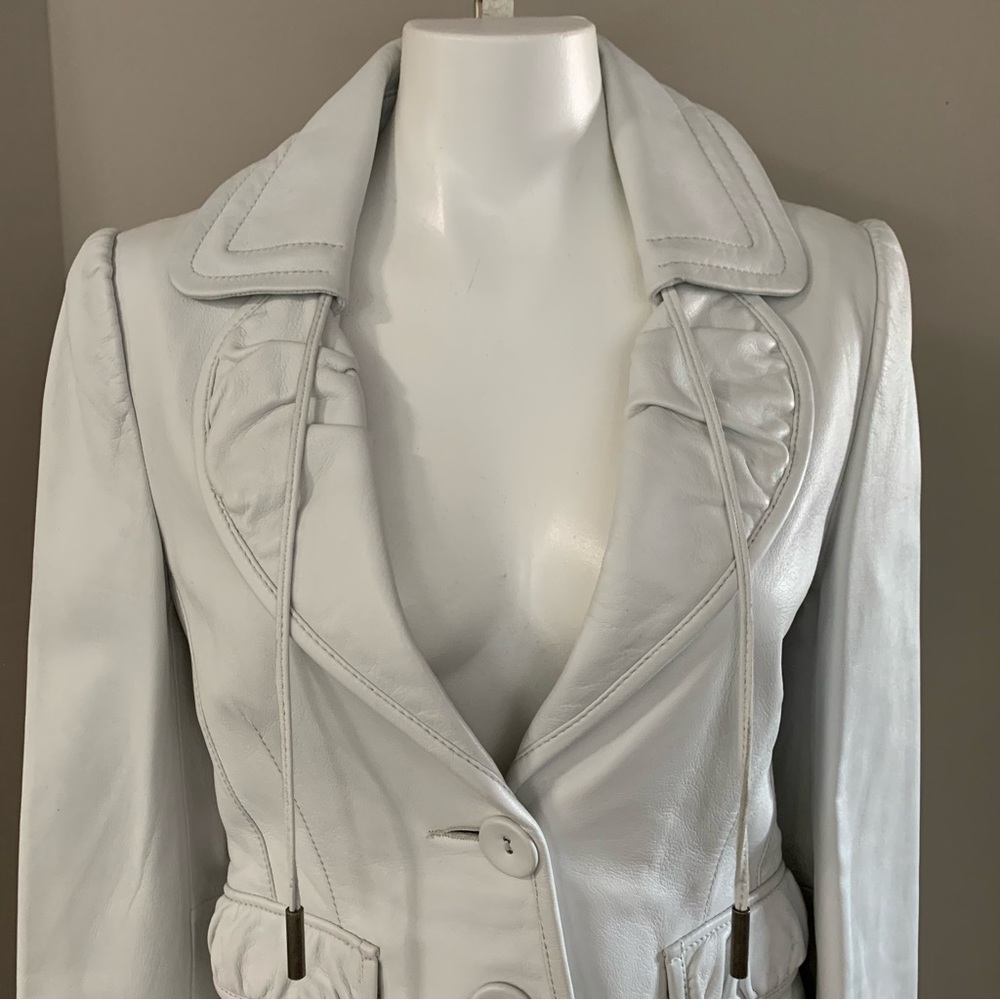 RUDSAK - White Leather Jacket - Picture 2 of 12